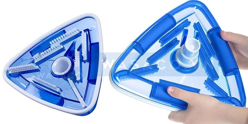 bàn hút rùa bể bơi bằng nhựa hình tam giác có thiết kế nhỏ gọn