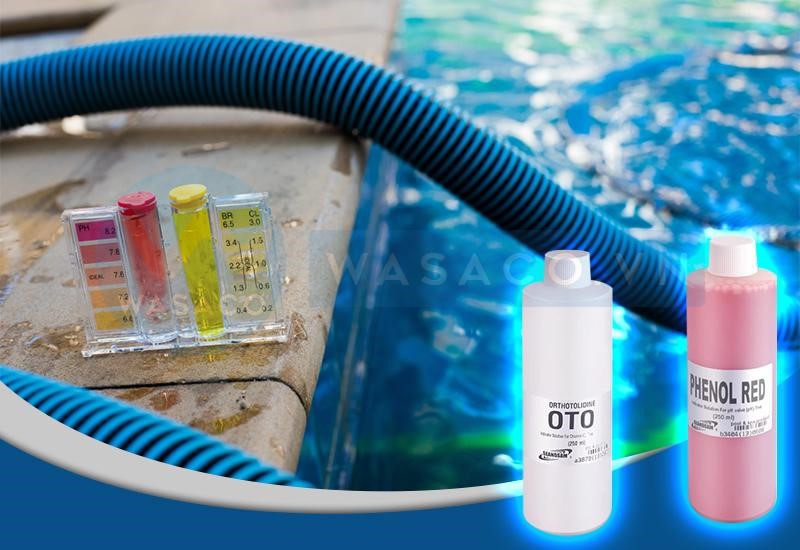 ứng dụng dung dịch test nước bể bơi phenol và oto