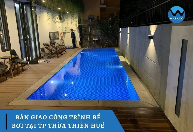 công trình bể bơi gia đình anh Hà - Tp.Thừa Thiên Huế