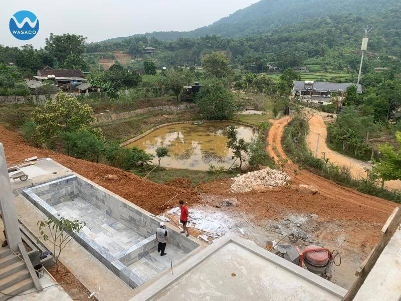 Wasaco lắp đặt thiết bị hoàn thiện cho bể bơi anh Nguyễn An - Ba Vì, Hà Nội